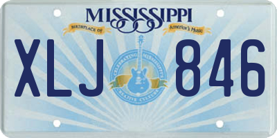MS license plate XLJ846