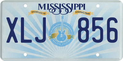 MS license plate XLJ856