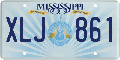 MS license plate XLJ861