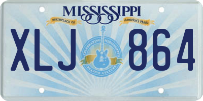 MS license plate XLJ864