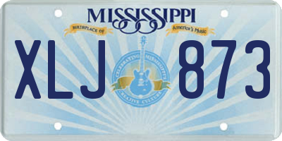 MS license plate XLJ873