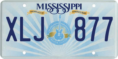 MS license plate XLJ877
