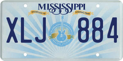 MS license plate XLJ884