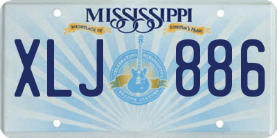 MS license plate XLJ886