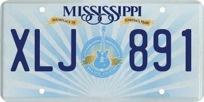 MS license plate XLJ891