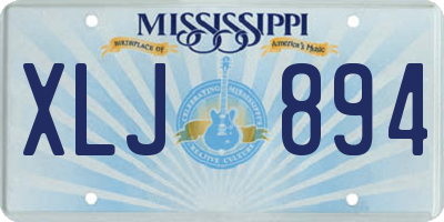 MS license plate XLJ894