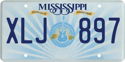 MS license plate XLJ897