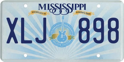MS license plate XLJ898