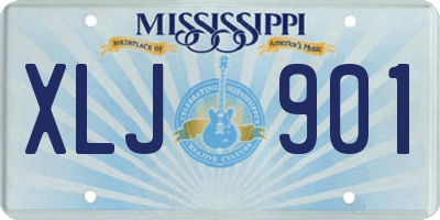 MS license plate XLJ901