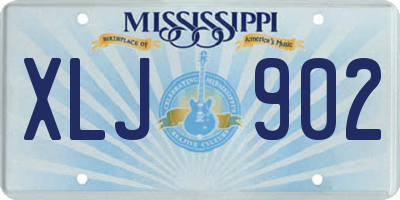 MS license plate XLJ902