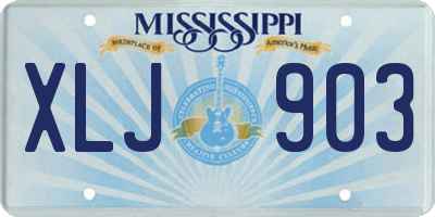 MS license plate XLJ903
