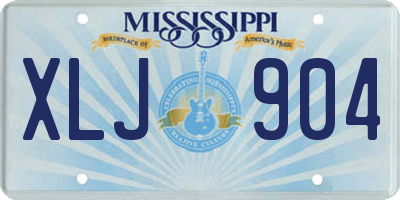 MS license plate XLJ904