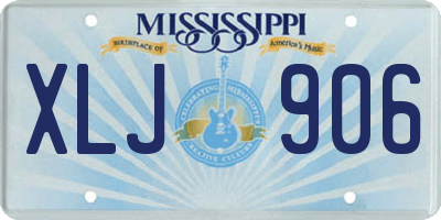 MS license plate XLJ906