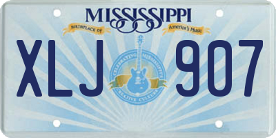 MS license plate XLJ907