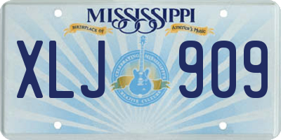MS license plate XLJ909