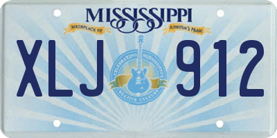 MS license plate XLJ912