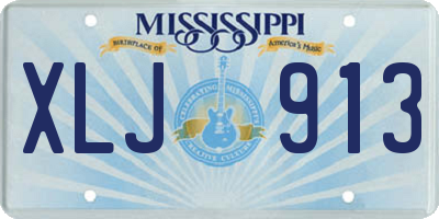 MS license plate XLJ913