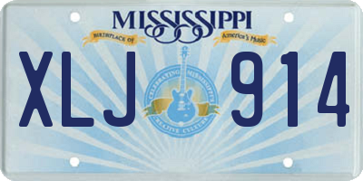MS license plate XLJ914