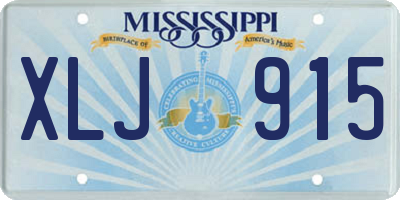 MS license plate XLJ915