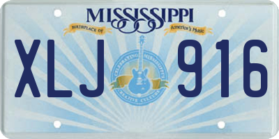 MS license plate XLJ916