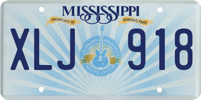 MS license plate XLJ918