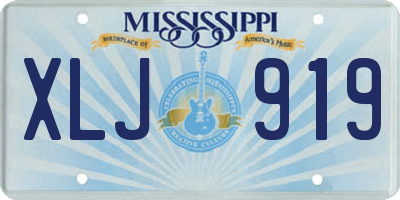 MS license plate XLJ919