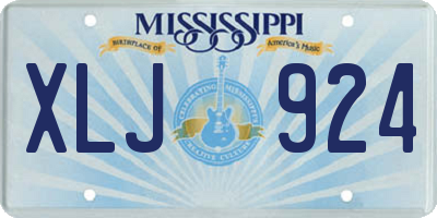 MS license plate XLJ924