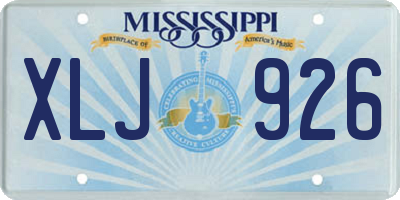 MS license plate XLJ926