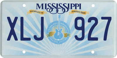 MS license plate XLJ927