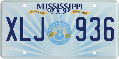 MS license plate XLJ936