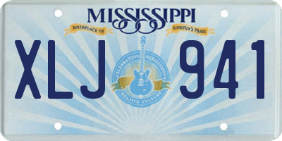 MS license plate XLJ941