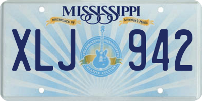 MS license plate XLJ942