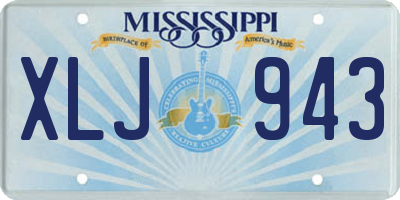 MS license plate XLJ943