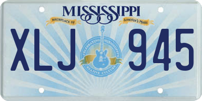 MS license plate XLJ945