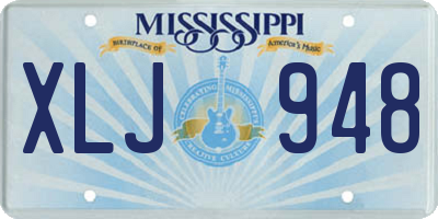 MS license plate XLJ948