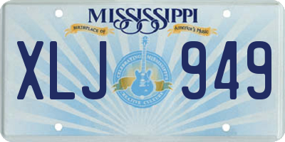 MS license plate XLJ949