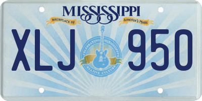 MS license plate XLJ950