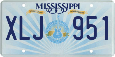 MS license plate XLJ951