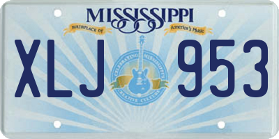 MS license plate XLJ953