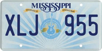 MS license plate XLJ955