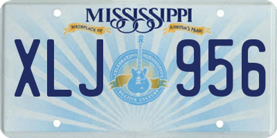 MS license plate XLJ956