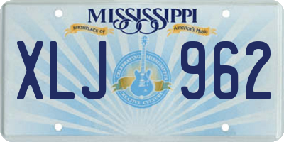 MS license plate XLJ962