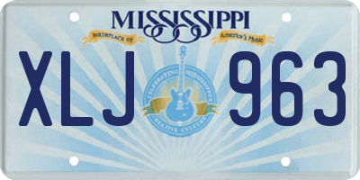 MS license plate XLJ963