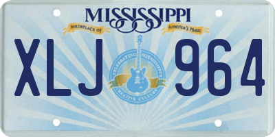 MS license plate XLJ964