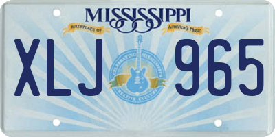 MS license plate XLJ965