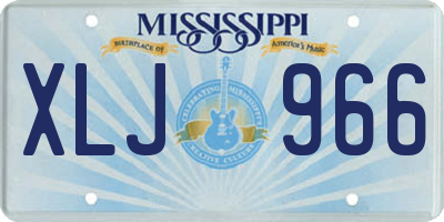 MS license plate XLJ966