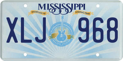 MS license plate XLJ968