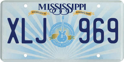MS license plate XLJ969