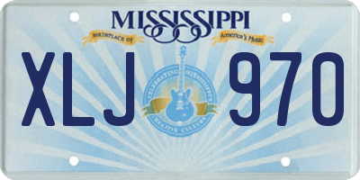MS license plate XLJ970
