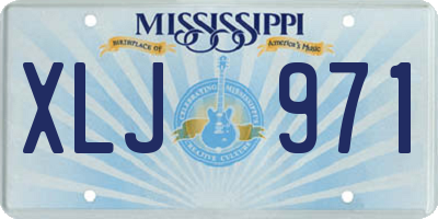 MS license plate XLJ971